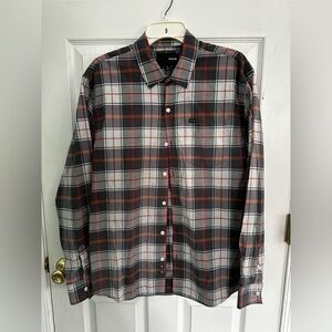 Hurley Men's Plaid Shirt - Grey and Red